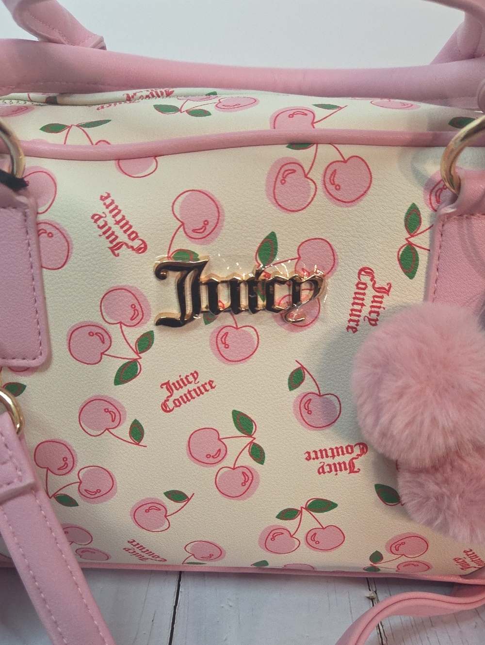 Juicy Couture Cherry Girl Satchel Crossbody NWT - Picture 9 of 12